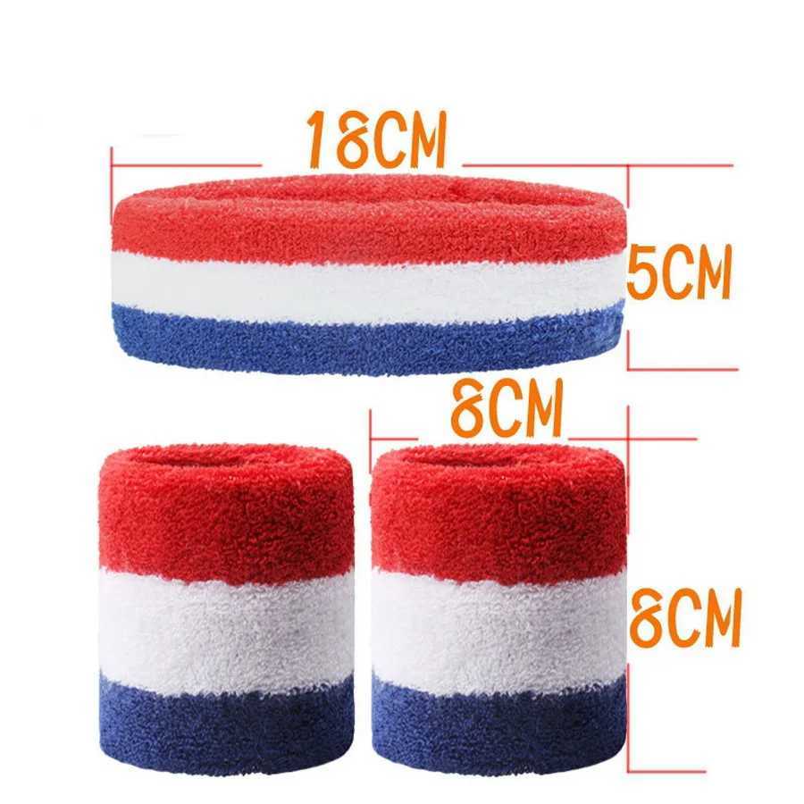 1 Set Sport Wristbands HEADband Towel Sweat Bands For Men Women Basketball Yoga Tennis FitnESS Band Wrist Support PROtect J251211