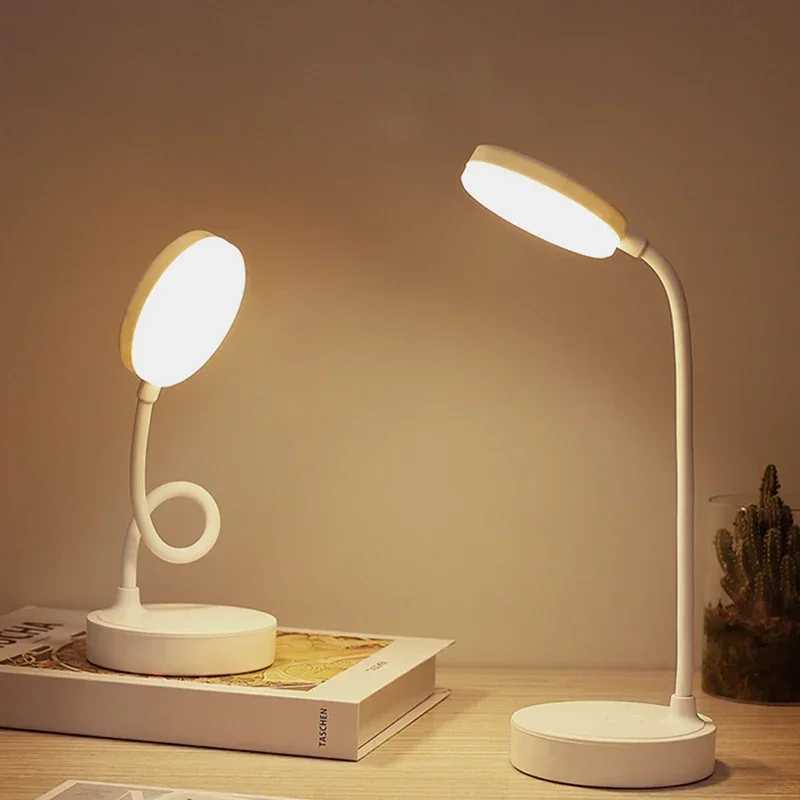 Portable LED Desk Lamp USB Plug Battery Powered Table Light Support 3 Color Stepless Dimming Eye Protection Bedroom Bedside Lamp C250918
