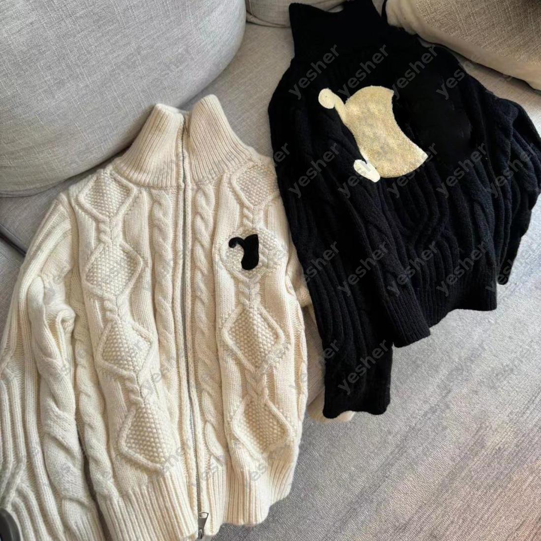 Designers Womens Sweater Luxury Warm Sweater Jumper Jackets Female Knitted Sweatshirt Casual Sweater Elements Cardigan Ladies Embroidery Knitwear CRD2509184