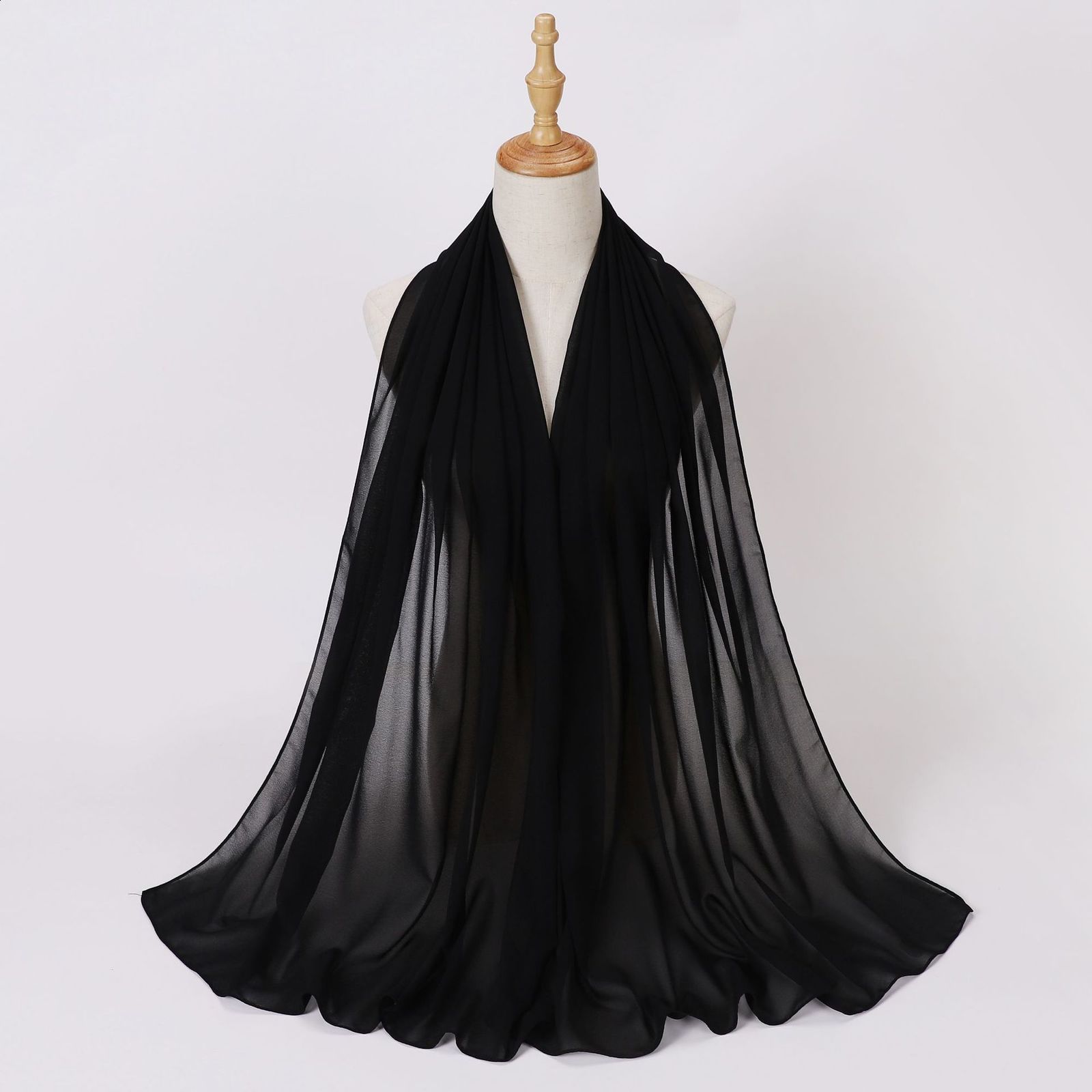 Women's Print Plain Cotton Viscose Gold Chain Shawl Scarf Solid Pashmina Hijab Winter Headband Wrap Muslim Muffler Foulard Sjaal 201018