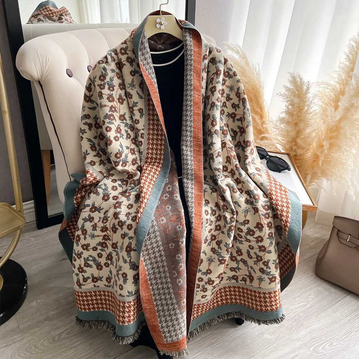New 2025 Wens ral Luxury Cashmere Shl Scarf Warm Autumn and Winter Shl Printed Design Femme Foard Bufanda Y250918