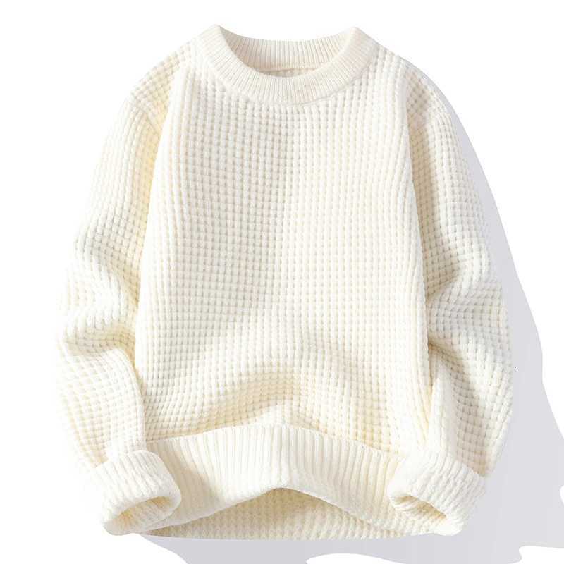 2024 AutumnWinter Men Solid color Grid pattern weater Mens Fashion Casual Sweaters Thick Warm wool pulloversb size M3XLZ250918