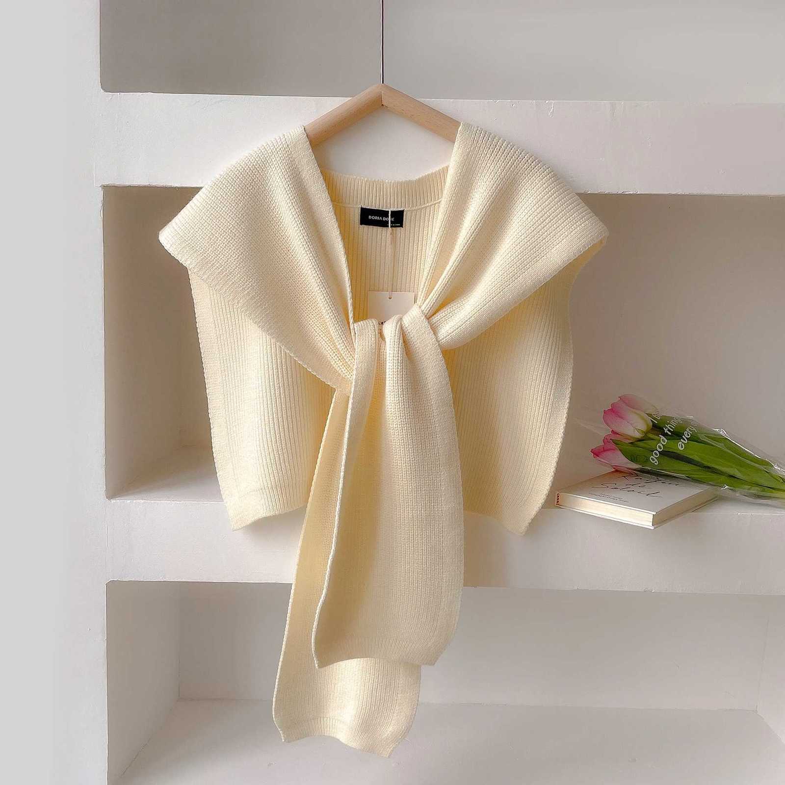 Cashmere Wool Knit Wen Fake Collar Shl Summer Air Conditio Shoder Protect Cervical Spine Thicken Warm Scarf Y250918