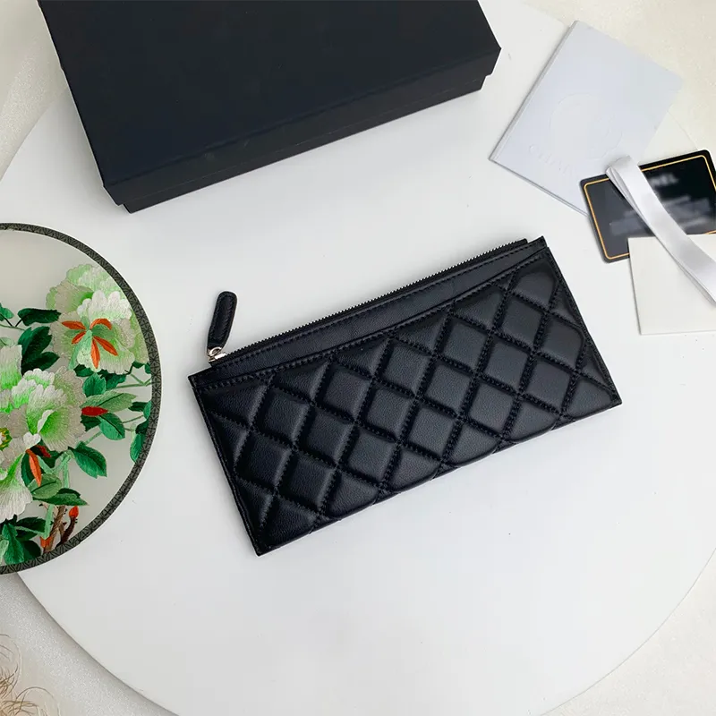 Luxury Zipper wallet Purse card holder High quality designer women fashion Genuine Leather Women's Holders long Coin checkbook Wallets Key gift Pocket Interior Slot