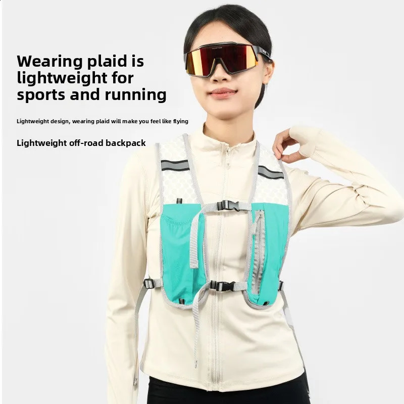 For Biking Running Storage Vest Lightweight Running Vest Reflective Hydration Water Chest Pack With Phone Storage Pocket 250731