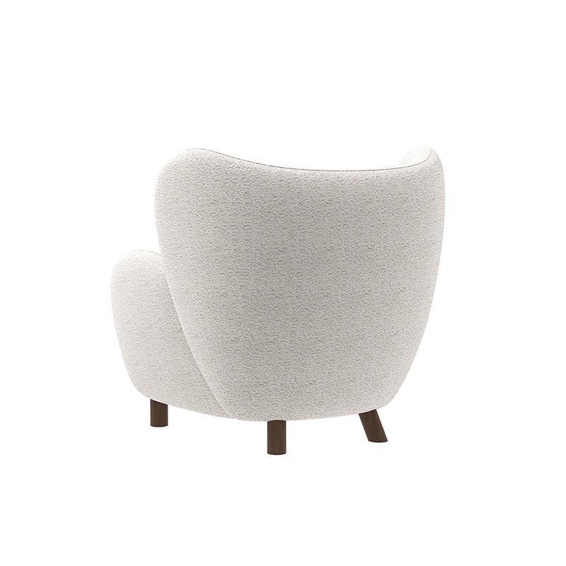 Living Room Furniture Modern Sheep - inspired Beige Fluffy Upholstered Lounge Chair for Living Room & Reading Corners