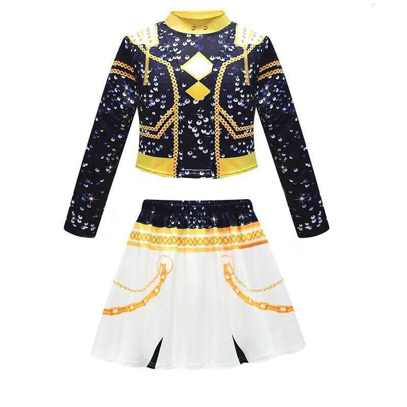 Girls Kpop Zoey Cosplay Costume Halloween Demon Hunt ers Rumi Mira Cosplay Tops Skirt Clothes Printed Stage Dress K ids Role Play