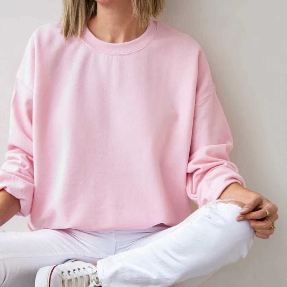 Womens Cotton Casual Hoodies Loose Solid Color Autumn Winter Fleece Sweatshirt Oversize Pullover ONeck Top Hoody Couple UnisexZ250918