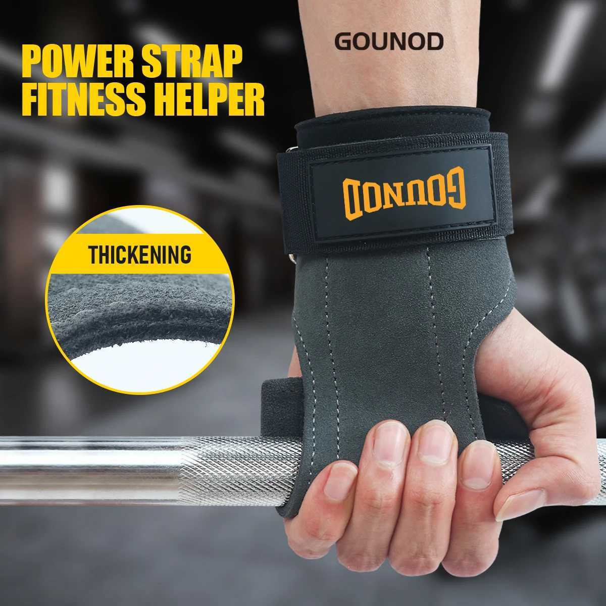 Cowhide Palm Protection Wearresistant Nonslip Wrist Protection Equipment Fitness Weightlifting Booster Belt Deadlift Pullups J251211