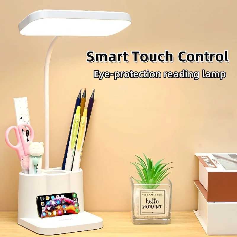 USB LED Table Lamp 3 Colors Eye Protection College Student Book Reading Lamp Night Light For Bedroom Bedside Learning Dormitory C250918