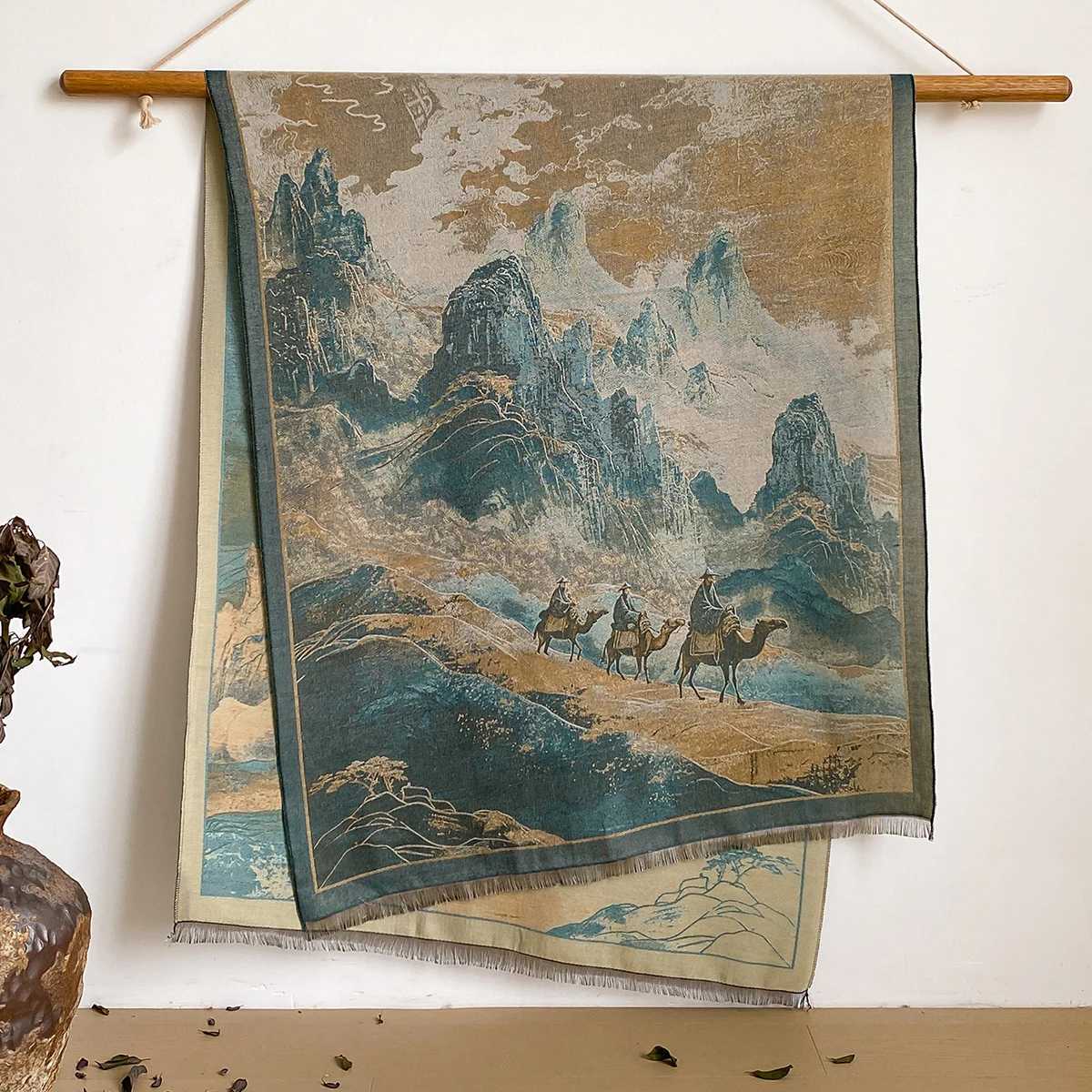 New Winter Elegance National style Cashmere Scarf For Wen Fem Luxury Brand Shl Poncho Thick Blanket Warm Bufanda Y250918