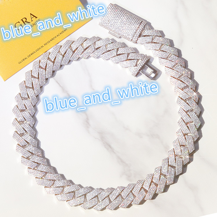 Big Size Luxury Design Heavy Silver Chain Fine Jewelry S925 Silver Chain Hip Hop Necklace VVS Moissanite Cuban Link Chain