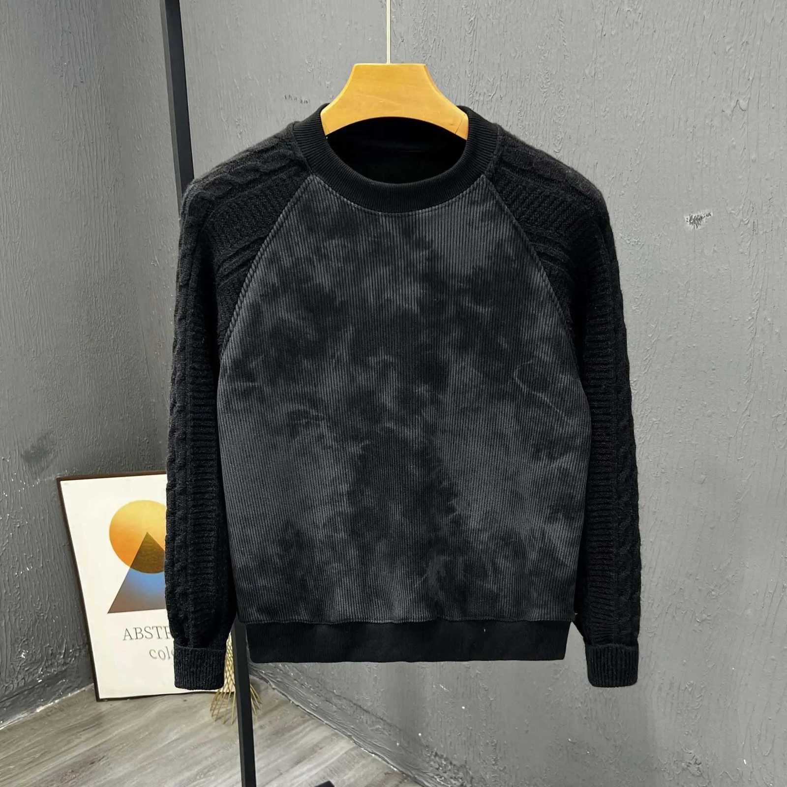 Handsome and Versatile Mens Longsleeved Sweater Design Round Neck Trendy TopZ250918