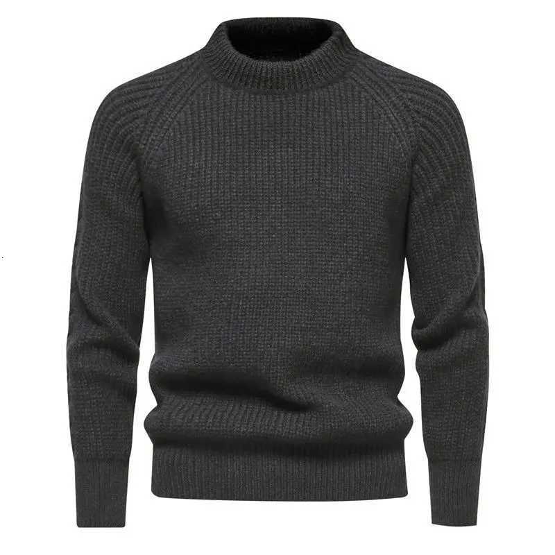 Mens Round Neck Autumn Sweater New Knitwear Mens Long Sleeve Slim Fit PulloversZ250918