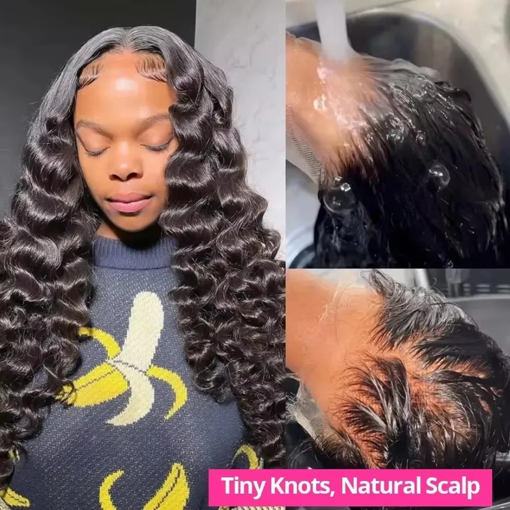 30 Inch Loose Wave Wig Human Hair Curly Wigs Loose Deep Wig 13x6 Hd Lace Front Wig Brazilian Black Deep Wave Frontal Wig For Women Ready To Wear