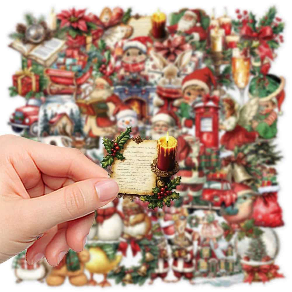 103050PCS Transparent Cute Merry Christmas Cartoon Stickers Aesthetic DIY Phone Notebook New Year Decoration Sticker C250918