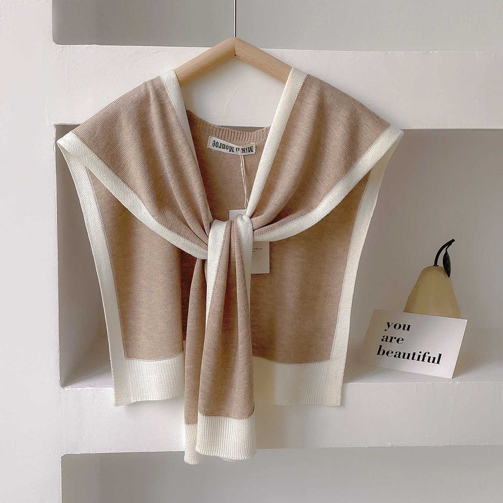 2025 Spring And Autumn Knitted Shl With Summer Off AirConditio Ro Neck And Shoder Scarf Casual Fashion Outdoor Y250918