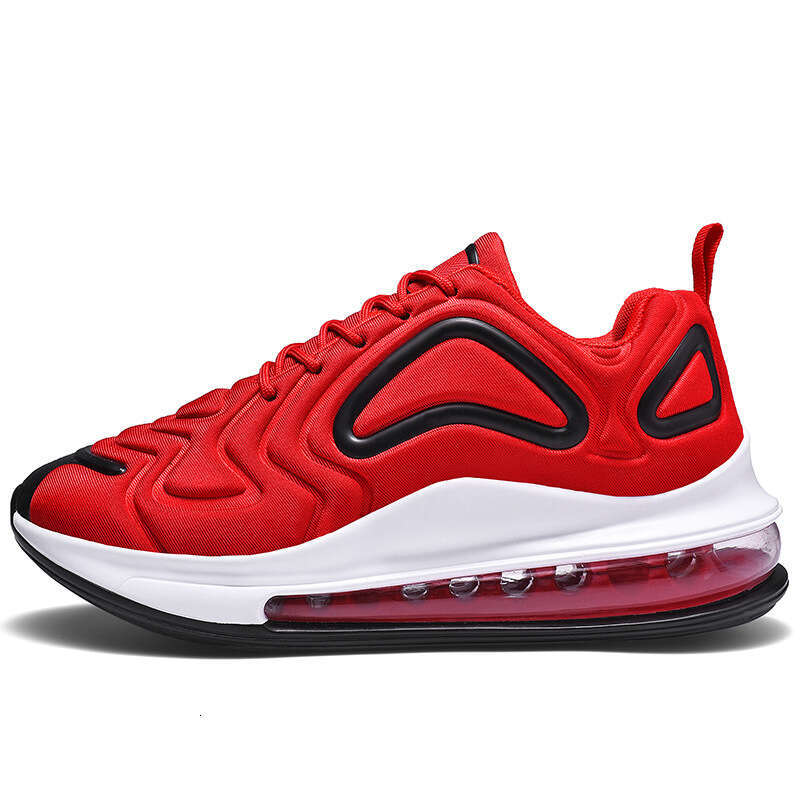 Full Sole Air Cushion Autumn All Black Couple Sneakers Versatile Brand Middle School Students Shock Absorption Men's Trendy Shoes