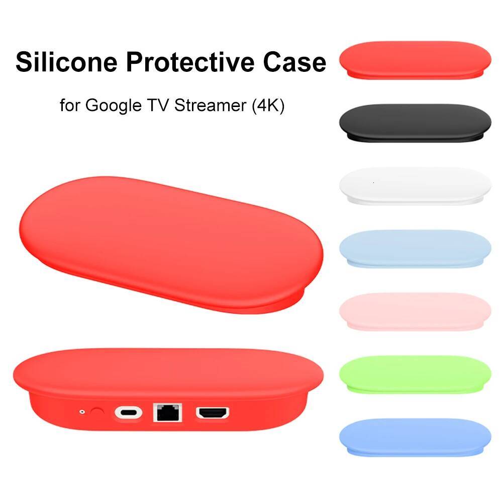 Anti-Drop Case Protective Sleeve Soft Silicone Cover For Google TV Streamer (4K) Console