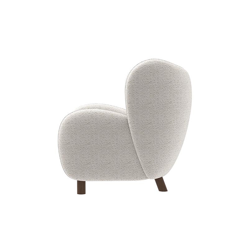Living Room Furniture Modern Sheep - inspired Beige Fluffy Upholstered Lounge Chair for Living Room & Reading Corners