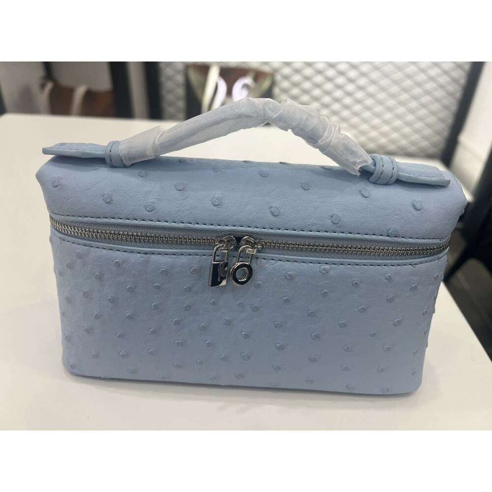 Designer Bags Fashion Tote Bags Handbag LP19 Lunch Box Genuine Leather Ostrich Grain GIGI Style Makeup Handbag Crossbody Shoulder Bag for Women Fashio