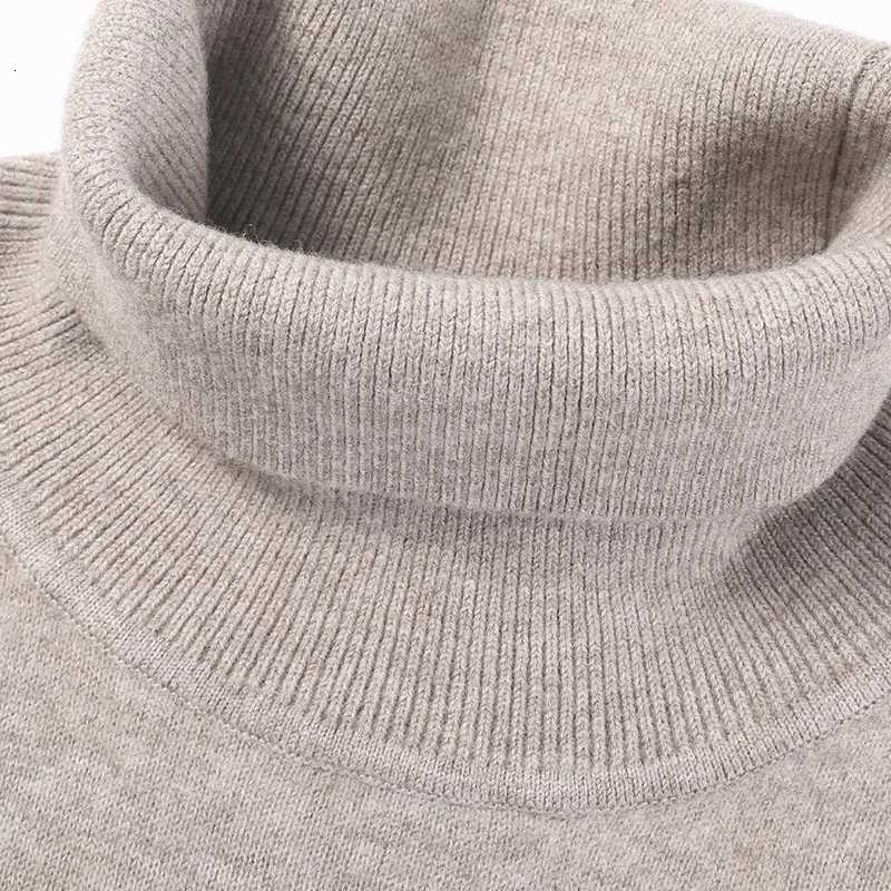 Mens Thickening Winter Knitted Sweaters Male Turtleneck Collar Pullover Mens Solid Casua Knitwear Sweaters Men ClothingZ250918