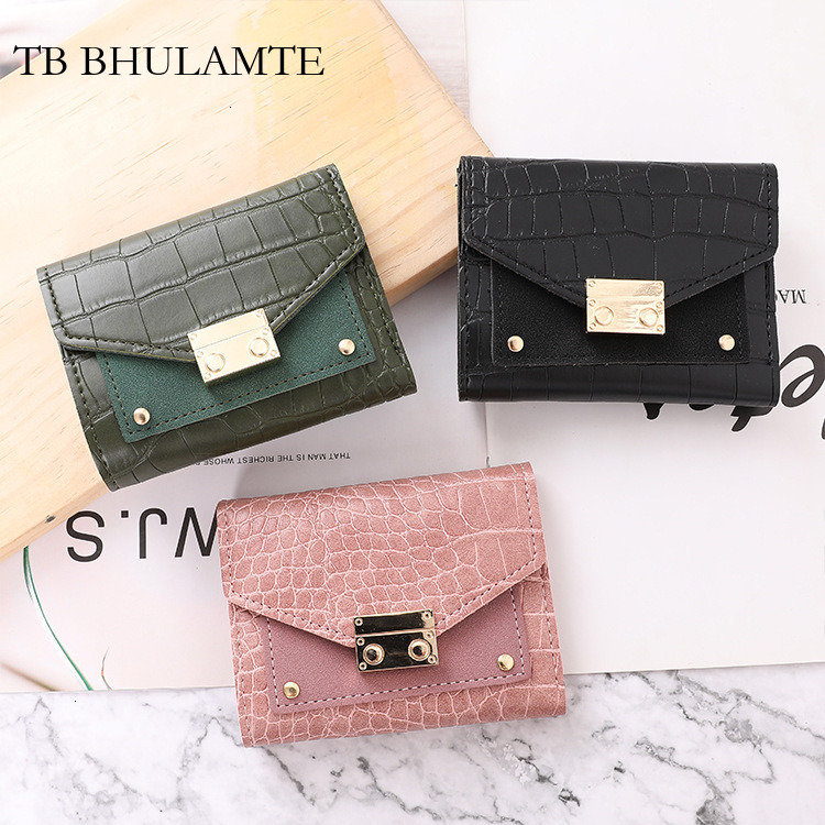 TB BHULAMTE 2025 New Designer Luxury Korean Buckle Three Fold Folding Wallet Trendy Fashion Coin Bag Versatile Card Bag