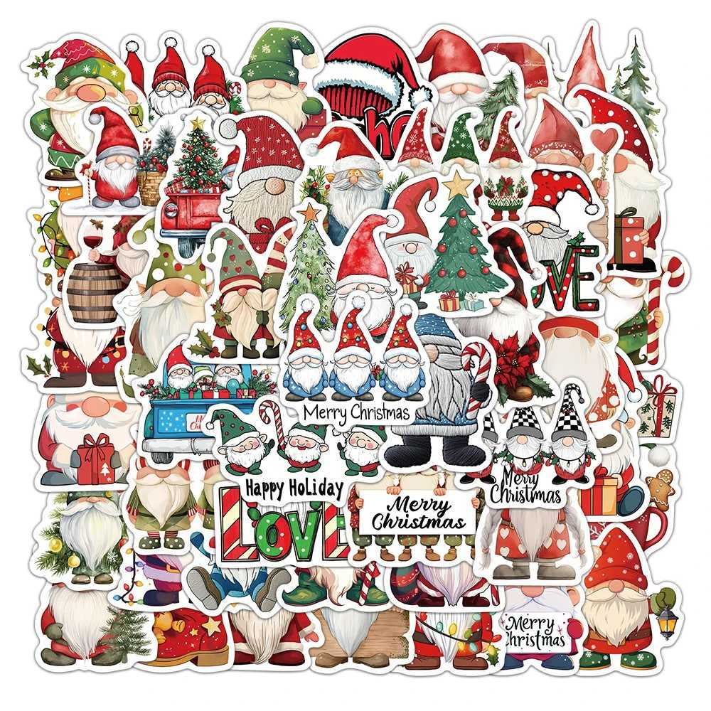 50PCS Christmas Dwarf Stickers Exquisite and Cute Santa Claus Account Material Phone Case Laptop Luggage Waterproof Stickers C250918