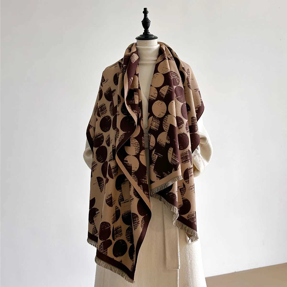 2025 Winter Warm Cashmere Scarf for Wen Luxury Jacquard Shl Wr Neckerchief Fem Bufanda Echarpe Design band Y250918