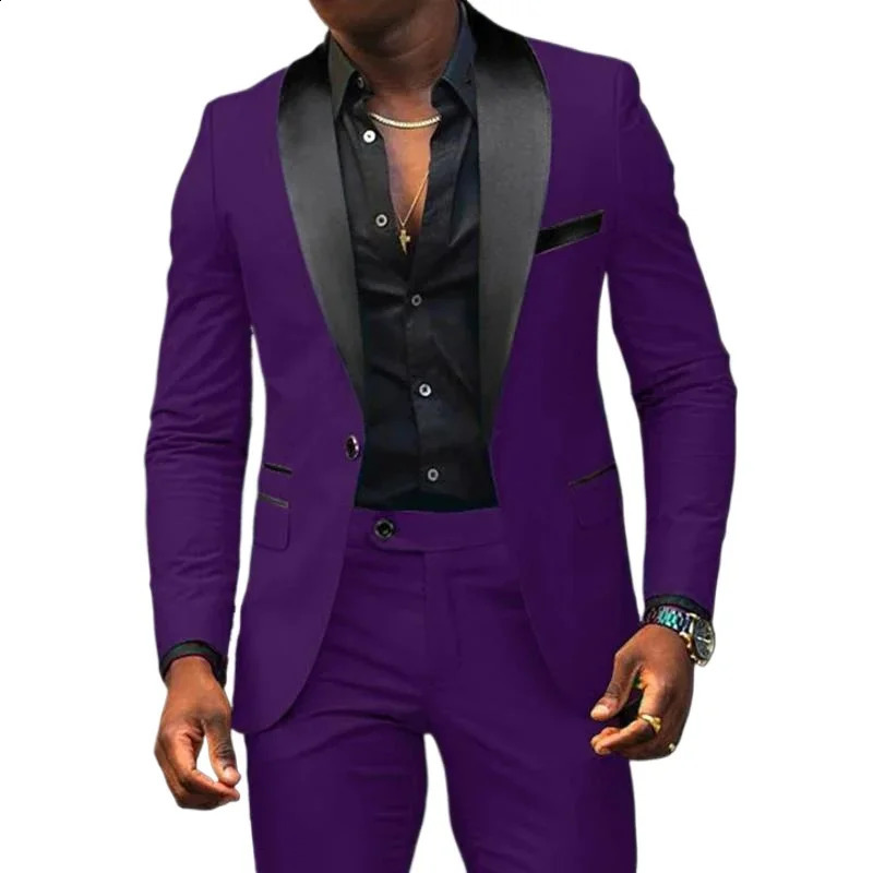 High Quality Mens Business Casual Suit For Wedding Groom Wear Prom Man Blazer Slim Fit 2 Pieces Size JacketPant 250918