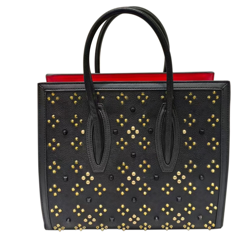 Luxury Designer Bag ClBag Medium Summer Tote Designer Women Handbag Leather Shopping Bag Punk Rivet Beads Bag 32cm