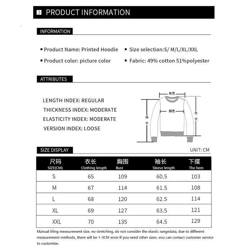 Y2K Casual Pullover AZ Christmas Print Clothes Hoodies Long SLeeves Clothing Women Fashion Hoodless Sweatshirt BlackZ250918