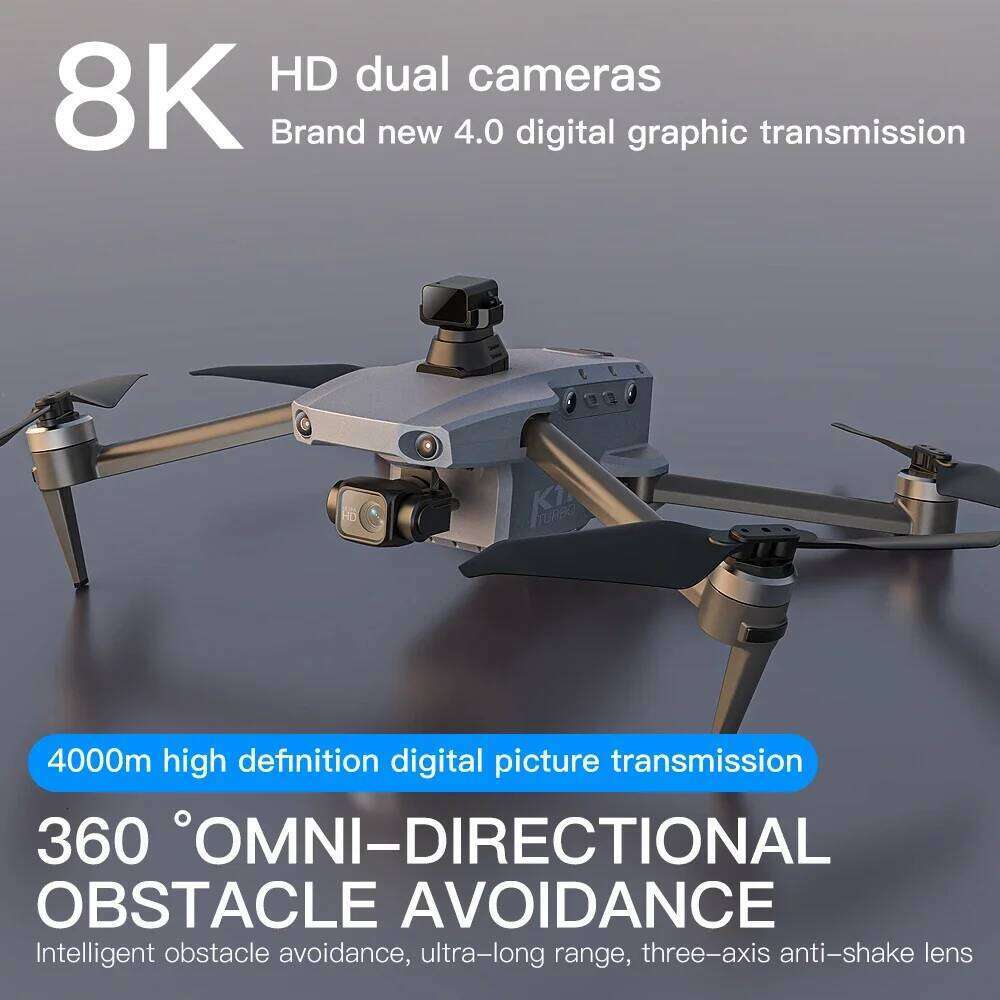 Camera Drone GPS Professional Drone K11 Tubro With 8K Dual Cameras 3-Axis Gimbal Joint Brushless FPV 5.8G Image Transmission 4Km Quadcoptr