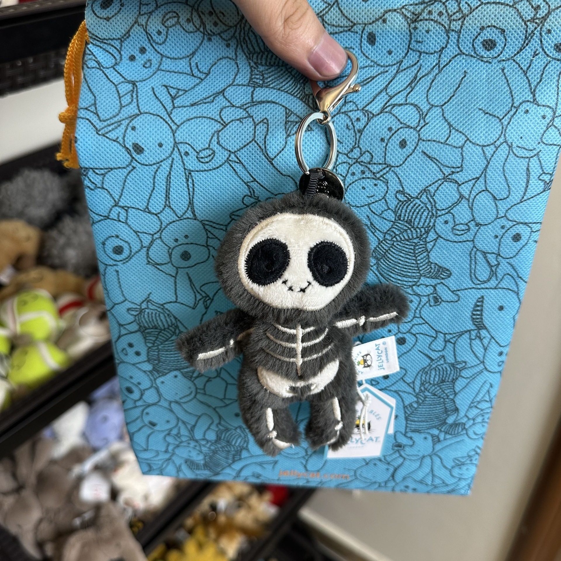 Jelly Cat keychain Plush Cotton Candy Two Tone Cute Soft Two Tone Keychain Bag Pendant Plush cessories Doll Car Pendant Halloween and Christmas Gifts 