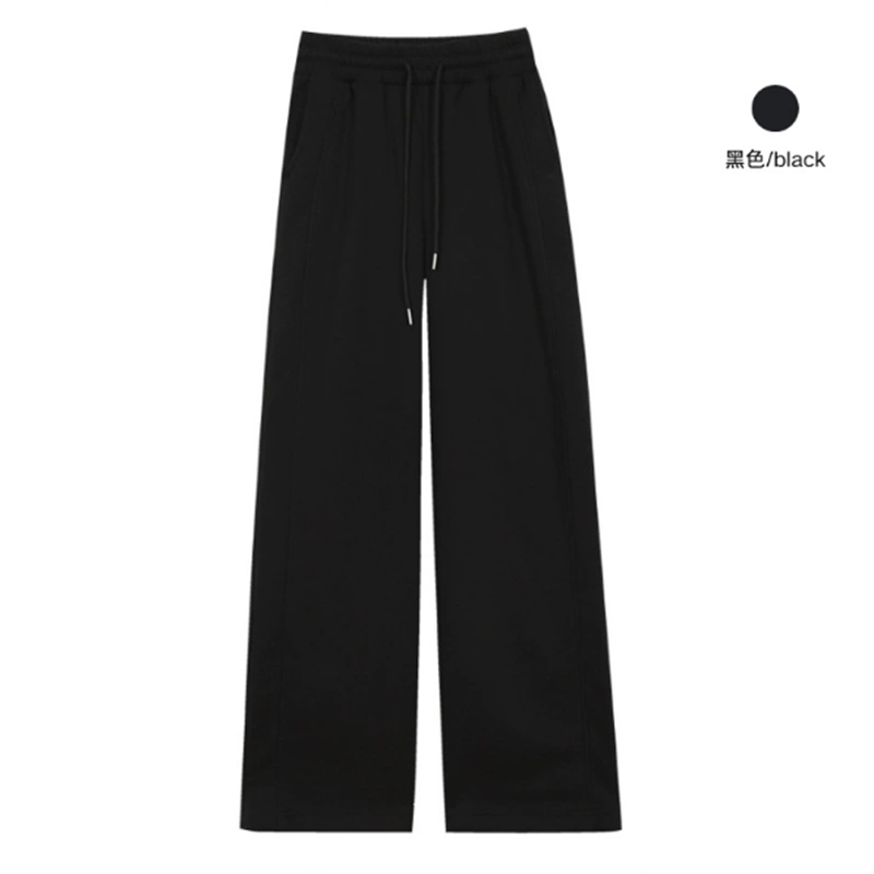 Women's sweatpants, loose and plush straight leg pants, women's Scuba high waisted wide leg pants, drawstring pants, yoga clothes