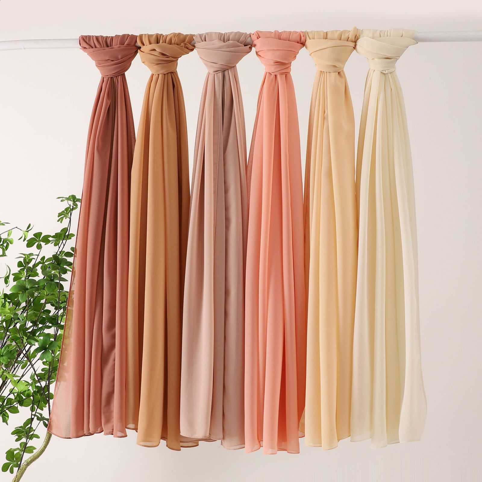 Women's Print Plain Cotton Viscose Gold Chain Shawl Scarf Solid Pashmina Hijab Winter Headband Wrap Muslim Muffler Foulard Sjaal 201018
