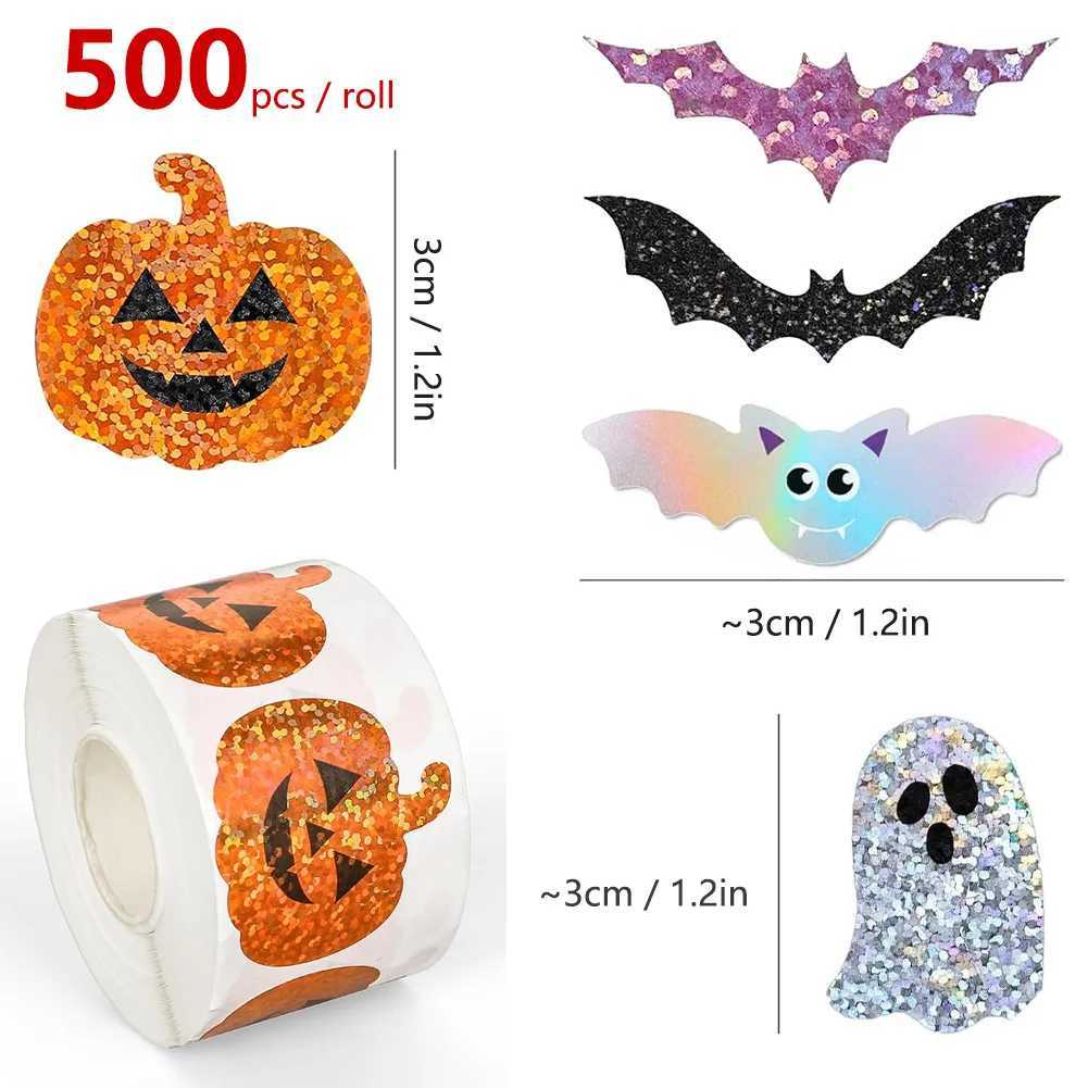Halloween Label Stickers Pumpkin Ghost Bat Gift Bag Sealing Decals SelfAdhesive Waterproof Labels Creative Holiday Stickers C250918
