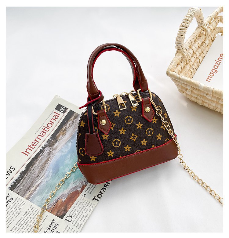 free shipping Fashionable trendy girl's children's handbag little girl's shell bag stylish chain diagonal cross bag