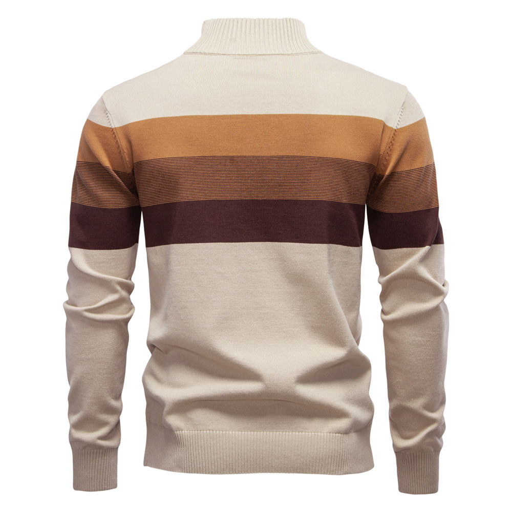 Designer Brand Sweater Luxury Knit Top Fashion T-Shirt Open Front Stand Collar Men's Sweater European Sizes: S -2XL