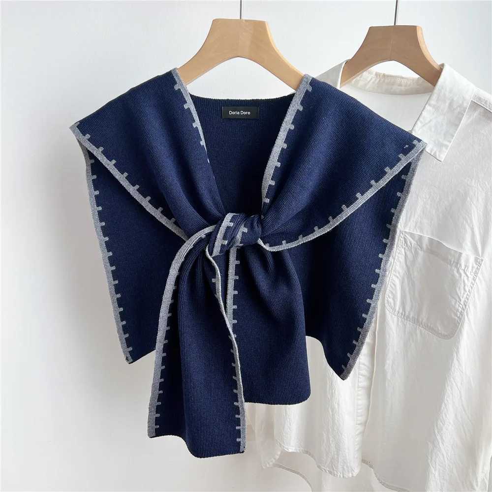 Wen Fashion Solid Color Knitted Shl Scarf Autumn And Winter Ces With Shirts Clothes Decorative Scarves Windproof Y250918