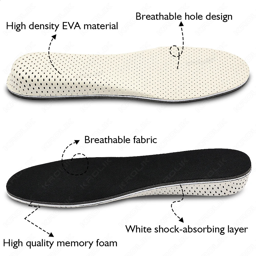 Memory Foam EVA Height Increase Templates Insole 25cm Breathable Ultra Light Elevated Sports Insoles For Men Women Shoes Insert 260518 - view 3