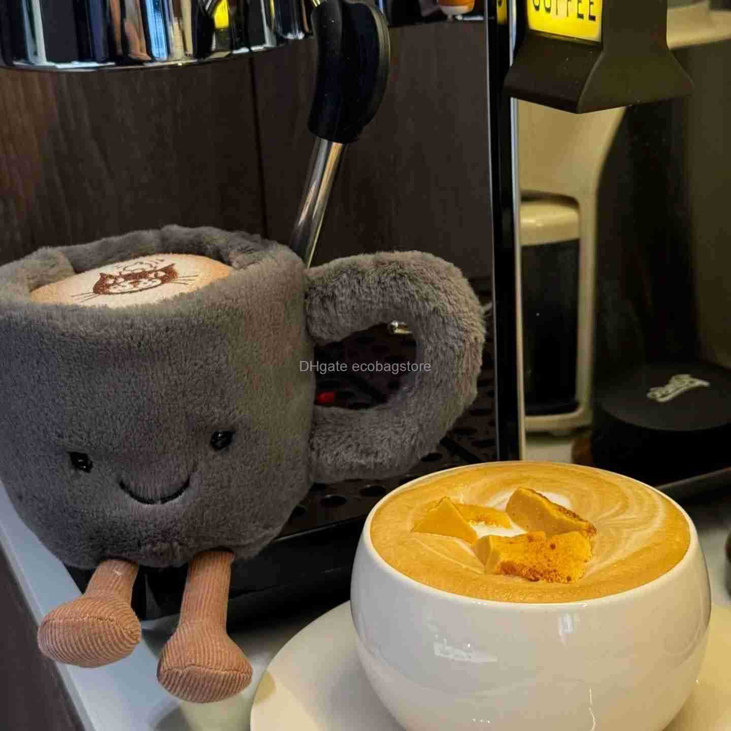 Puppets JC Domestic designer Large Coffee Cup Cute Plush Toy Doll Gift Figurine