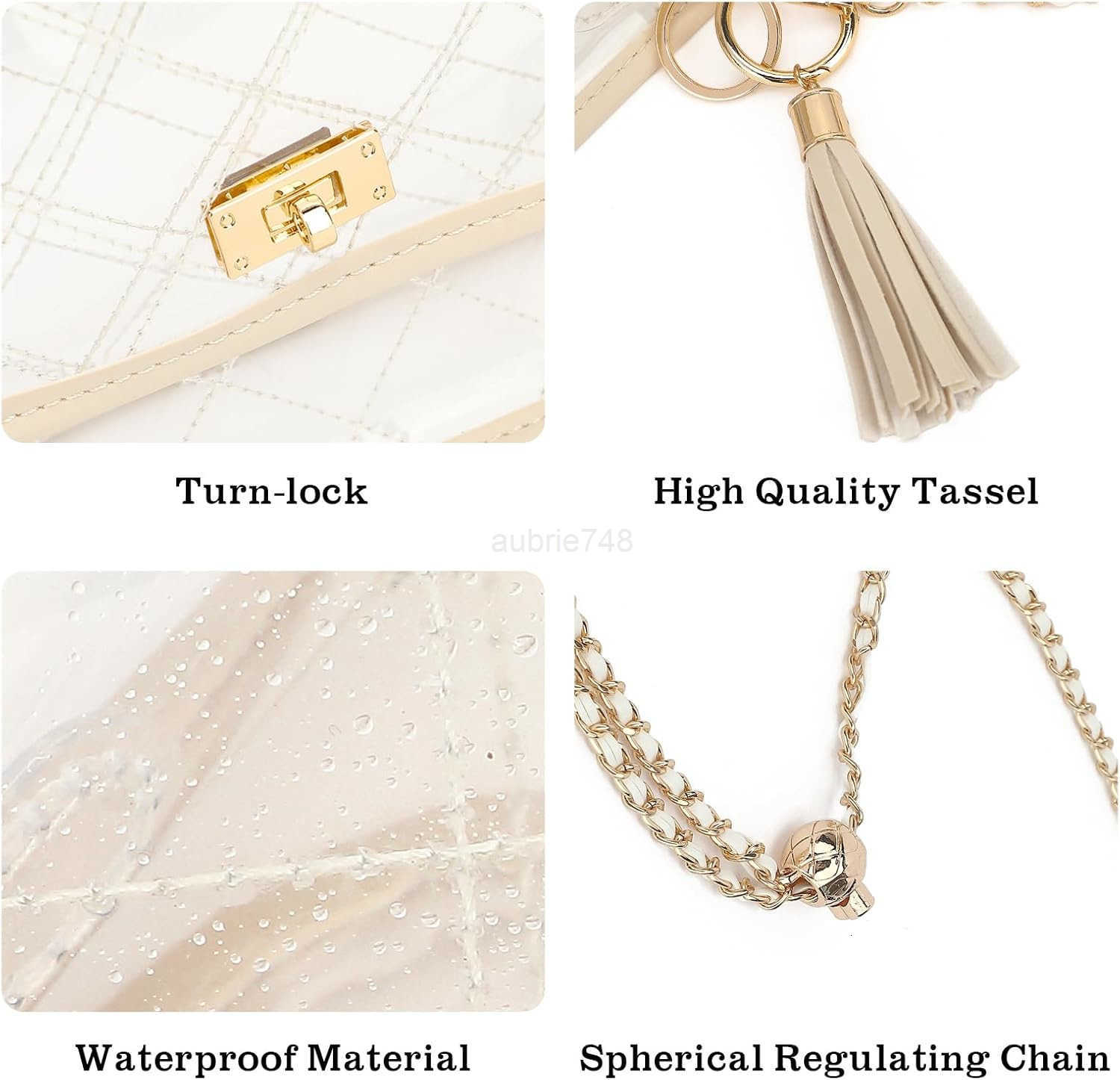 Clear Purse for Women Stadium Approved See Through Clear Crossbody Transparent Shoulder Bag for Sports EventsZ250918