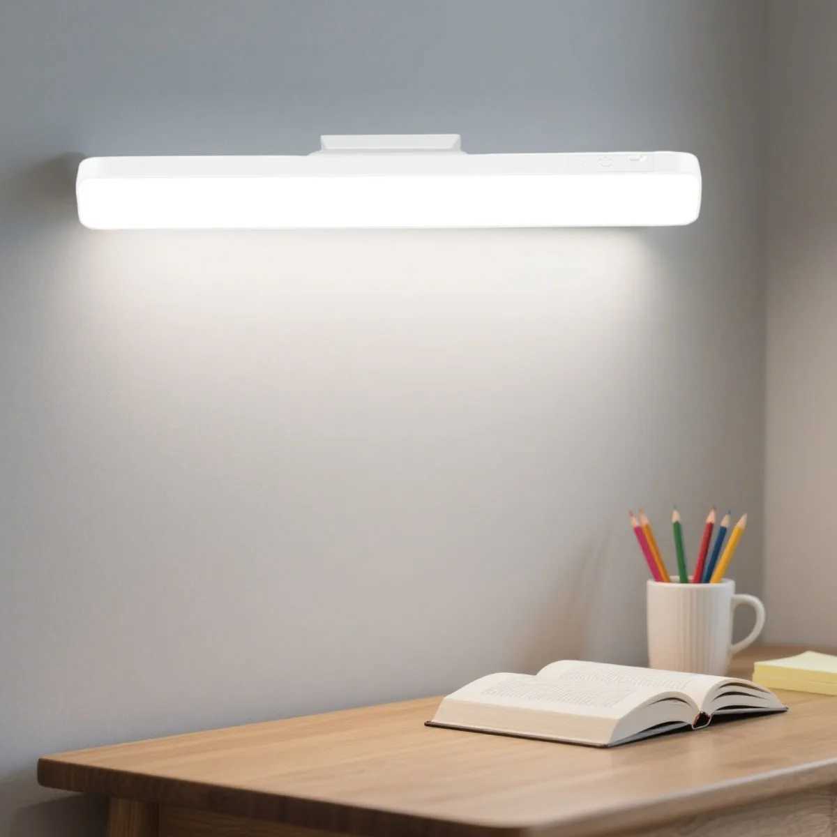 LED Desk Lamp Magnetic Hanging Night Light USB Rechargeable Table Lamp 3 Colors Reading Light For Cabinet Closet Wardrobe C250918