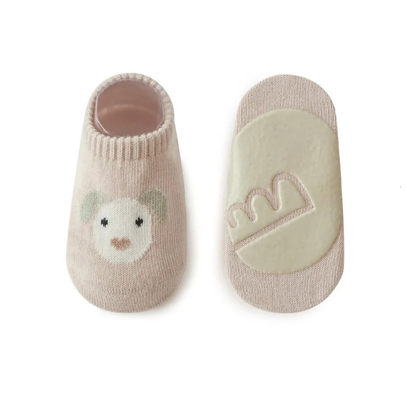 5Pairslot 05Years Antislip Non Skid Ankle Socks With Grips For Baby Toddler Kids Boys Girls All Seasons Cotton Socks 250917