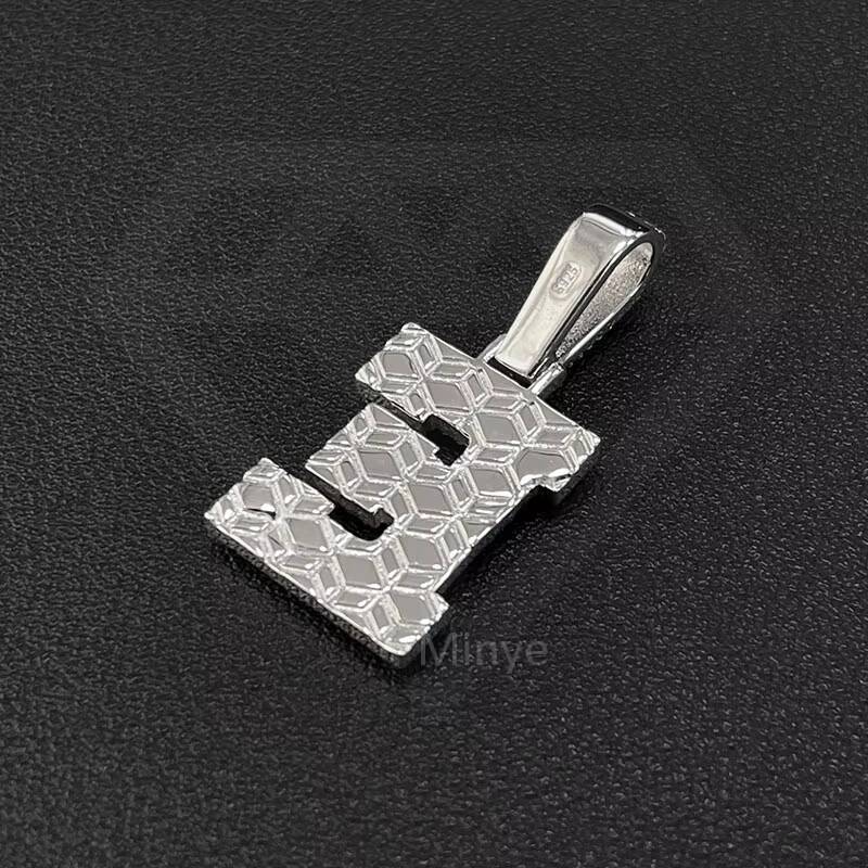 Hip Hop Alphabe Initial Letter Pendant Necklace Moissanite Iced Out Jewelry with Charms