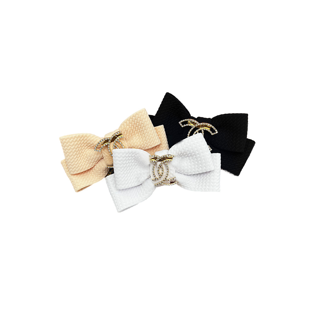 Designer Bow Classic Letter Pattern Luxurious Puppy Bows Cat Topknot Headdress with Rhinestones Dog Grooming Bowknot Pet Hair Accessories 802 Free shi
