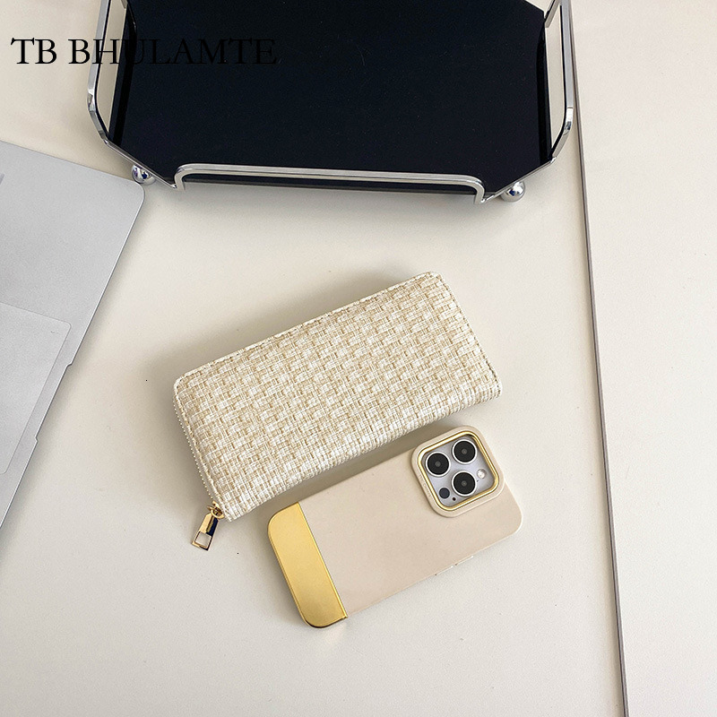TB BHULAMTE Free Shipping Designer Cotton Luxury Linen Long Women's Wallet Women's Clutch Fashion Card Holder Large Capacity Coin Purse Phon