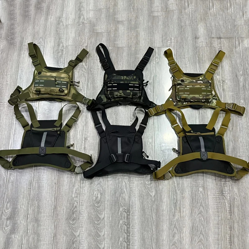 Tactical Vest Chest Bag Camping Backpack CS Rig Airsoft Pouch Holster Molle Men Shoulder Hunting Fishing Cycling Runnin Pouch 250918