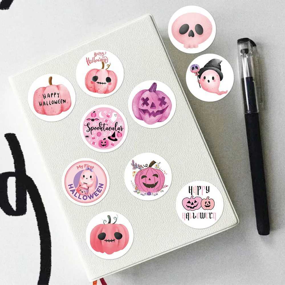 500PCS Cartoon Pink Halloween Roll Stickers Mini Cute Water Cup Notebook Stationary Decoration Stickers C250918